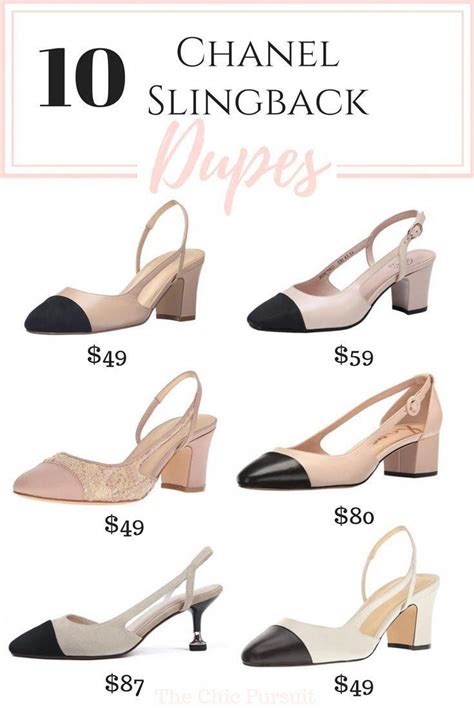 chanel two tone slingback dupes